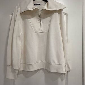 Cream Quarter-Zip Pullover